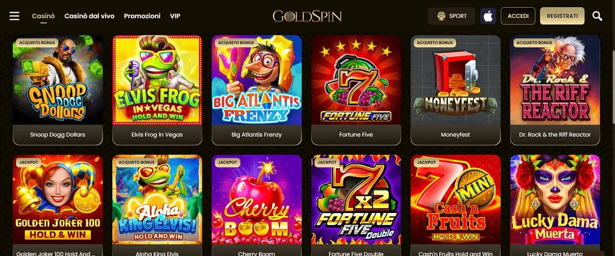 goldspin recensioni nuovi casino online
